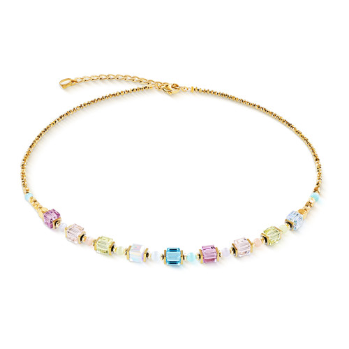 coeur de lion, necklace, silver, green, blue, lilac, pink, pastel, turquoise, iconic, aura, gold, stainless steel, gift, 2104/10-1576