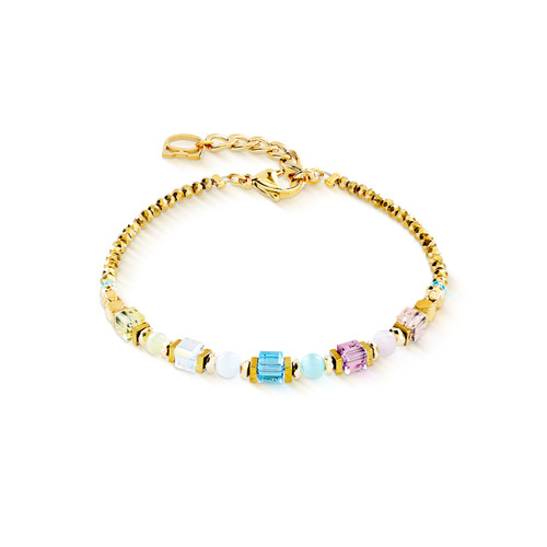coeur de lion, bracelet, silver, green, blue, lilac, pink, pastel, turquoise, iconic, aura, gold, stainless steel, gift, 2104/30-1576