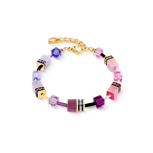 coeur de lion, bracelet, gold, pink, lilac, anniversary, October, iconic, geocube, stainless steel, gift, 2838/30-1927