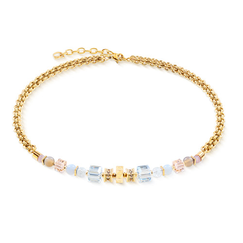 coeur de lion, necklace, gold, pink, lilac, pastel, anniversary, iconic, stainless steel, gift, 3022/10-1038