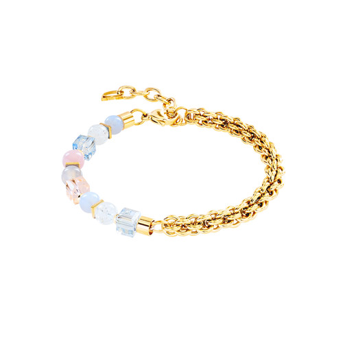 coeur de lion, bracelet, gold, pink, lilac, pastel, anniversary, iconic, stainless steel, gift, 3022/30-1038