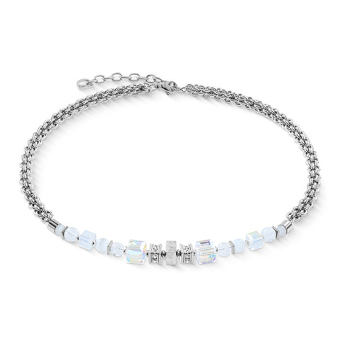 coeur de lion, necklace, silver, white, anniversary, iconic, stainless steel, gift, 3022/10-1417