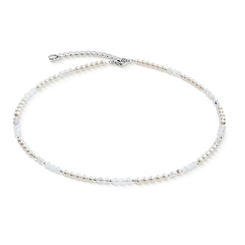 coeur de lion, necklace, silver, white, anniversary, iconic, stainless steel, gift, bridal jewellery, 4245/10-1417