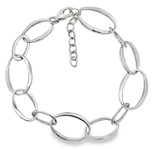 Harrisons Jewellers, silver bracelet, trio ovasl linked, classic, day to evening wear - BR500