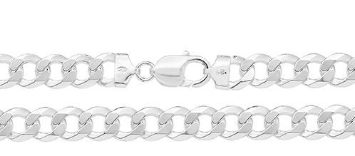 Harrisons Jewellers, silver bracelet, curb flat, classic, day to evening wear - G1071/08