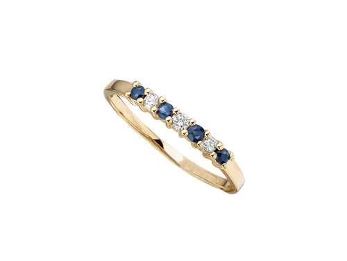 yellow gold, 9ct, sapphire, diamond, september birthstone, 45th wedding anniversary, gift, 0521YD/S-N