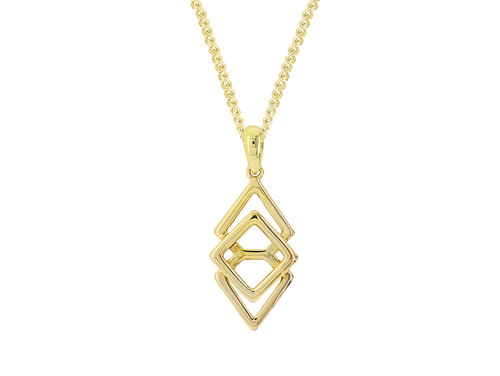 pendant, 9ct yellow gold, trace chain, gift, birthday, special occasion - 7888Y