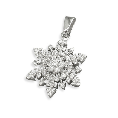snowflake, christmas, gift, pendant, silver cross, sterling silver, H1053/C, pendant and chain, ladies jewellery