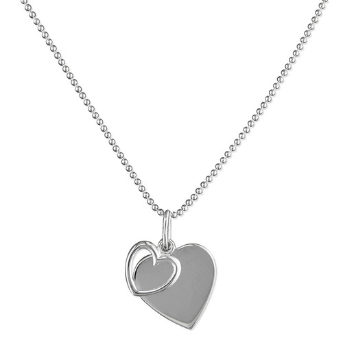 Silver, elegant, heart design, necklace, gift, anniversary, pendant, h2196-42