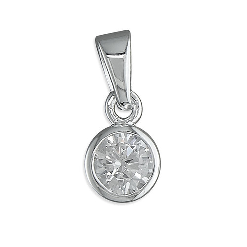 sterling silver, gift, pendant, April birthday, sterling silver, H2276/D, pendant and chain, ladies jewellery