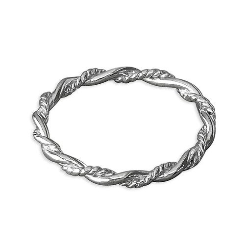 sterling silver, ring, size R, twisted ring, gift, birthday present, H2324*R