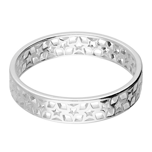 sterling silver, ring, size M, size N, openwork, stars, gift, birthday present, H5165/S