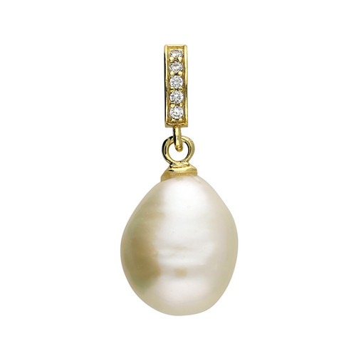 freshwater pearl,pearl, pendant, gold, june birthstone, 3oth wedding anniversary, christmas, gift, pendant, sterling silver, H5924/Y, pendant and chain, ladies jewellery