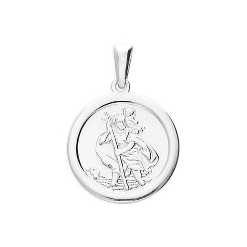 st christopher, travel, journey, sterling silver, pendant only,  H5961/S