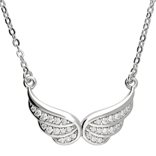 H6465/S, necklace, angel wing, guardian angel, angel, birthday gift, double angel wing