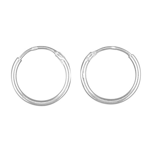 silver, silver hoops,  14mm, hinged hoops, l6427