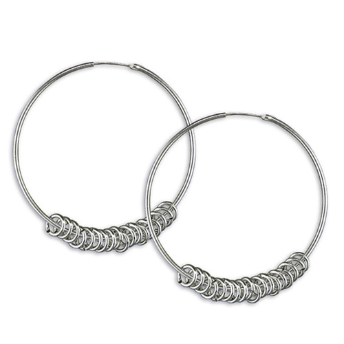 silver, silver hoops,  30mm, hinged hoops, R7137