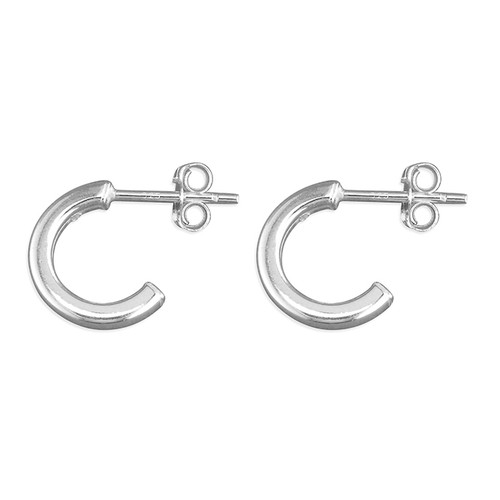 silver, silver hoops,  12mm, post and butterfly, R9015