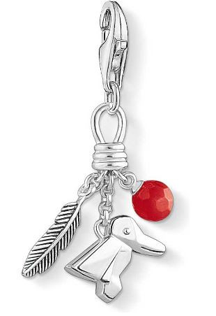 Thomas Sabo, Charm, Bird, Feather and Red Berry - 1331-908-10