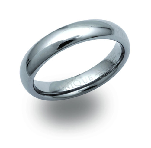 Unique & co., Men's, Tungsten, Polished, 5mm Ring (band) - TUR-21