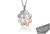 Clogau, Affinity, Heart, Pendant, Silver, Rose Gold, White Topaz, Swarovski Crystals - 3SEHP