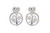 Unique and co., Sterling silver, Tree of Life, Cubic Zirconia, Stud earrings - ME-601