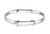 little star silver cross diamond bangle, newborn to age 5, christening plain - LSB0019