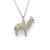Silver Alpaca, animal, necklace, 3d SPAlpaca