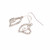 Silver Heart Cubic Zirconia Drop Earrings - WA-E1797P