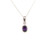 silver, amethyst, pendant, trace chain, simple, elegant, oval, AP2776AZ/R