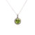 silver, peridot, pendant, trace chain, cubic zirconia, simple, elegant, fancy- PS10602PER