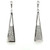 silver, drop earrings, triangle design post and butterfly, simple, elegant - AE9675Z/R