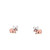 rabbit stud earrings, Children's collection. white and light pink enamel with a rhodium finish. AE9596E1E4/R