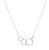 Unique and co, Sterling Silver, circle interlocking, necklace - MK-789/SIL