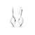 Kit Heath, Twine Twist Link drop earrings, silver, rhodium plated - 60230RP