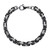 Unique and Co. steel bracelet, byzantine, black IP plating, polished - LAB-239/19cm/21cm/23cm