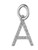delicate,  sparkling, initial, pendant, silver, birthday. occasion, cubic zirconia - H1427