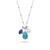 Kit Heath, coast, pebble azure, Lapis, Magnesite, Pearl, beach, summer style, versatile, Pendant Necklace- 90174LMGP