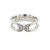 silver ring, row 2, cubic zirconia, crescent moon design, dress ring, sparkle, Harrisons jewellers, own line collection - R2868P
