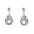 Silver, statement, elegant, pearl and cubic Zirconia, pear drop design, Harrisons own collection, earrings ES8423PE
