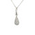 Silver, statement, elegant, tear pear drop, cubic Zirconia, Harrisons own collection, pendant - WA-P2691P