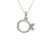 Silver, cute, elegant, sparkle, fish design, cubic Zirconia, Harrisons own collection, pendant - WA-P2821P