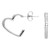 silver, stud earrings, on trend, cubic zirconia, heart, day to evening wear, Harrisons collection - H4671/S