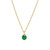 Unique and co, Sterling Silver, 18ct yellow gold plated, Green Onyx, everyday wear, round, rub-over,  pendant / necklace-MK-935GX