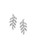 earrings, leaf / fern design, 9ct white gold, wedding jewellery, special occasion - 6860EW