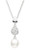 90182FPC, necklace, silver, freshwater pearls, kit heath, bridal, bridesmaid, wedding jewellery, coast pebble, pave set, cubic zirconia,