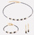 Sparkling Princess Black and Gold Necklace - 4567/10-1300