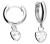 classic, huggie, hoops,  hinged,  cz, cubic zirconia, heart  - H4522/S