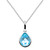 9018BT, necklace, blue topaz, teardrop, necklace, birthstone, december, gift,