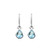 5031BT, teardrop, drop earrings, blue topaz, hook earrings, blue, gift